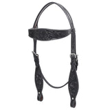 HILASON Western Horse Headstall Breast Collar Set Tack Genuine American Leather