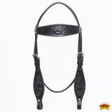 HILASON Western Horse Headstall Breast Collar Set Tack Genuine American Leather | For Horses Headstalls