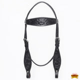 HILASON Western Horse Headstall Breast Collar Set Tack Genuine American Leather | For Horses Headstalls
