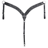 HILASON Western Horse Headstall Breast Collar Set Tack Genuine American Leather