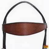 HILASON Western Horse Headstall Breast Collar Set Tack Genuine American Leather
