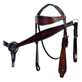 HILASON Western Horse Headstall Breast Collar Set Tack Genuine American Leather