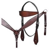 HILASON Western Horse Headstall Breast Collar Set Tack Genuine American Leather