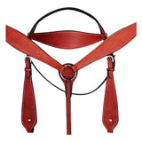 HILASON Western Horse Headstall Breast Collar Set Tack Genuine American Leather - Uhorse