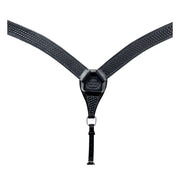 HILASON Western Horse Headstall Breast Collar Set Genuine American Leather Basket Weave Black | For Horses