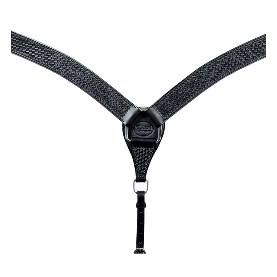 HILASON Western Horse Breast Collar Tack Genuine American Leather Basket Weave Black - Uhorse