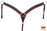 Western Horse Breast Collar Tack American Leather Dark Brown Hilason