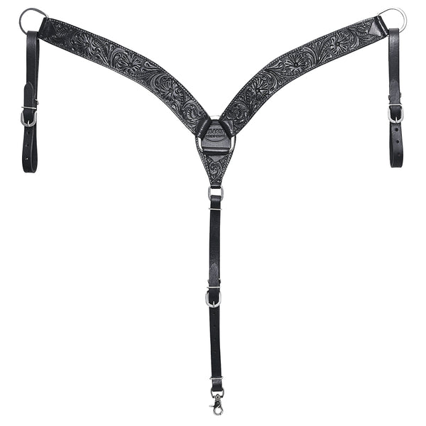 HILASON W. H. Breast Collar Headstall Genuine American Leather Floral by Hilason – Cowboy and equestrian accessories