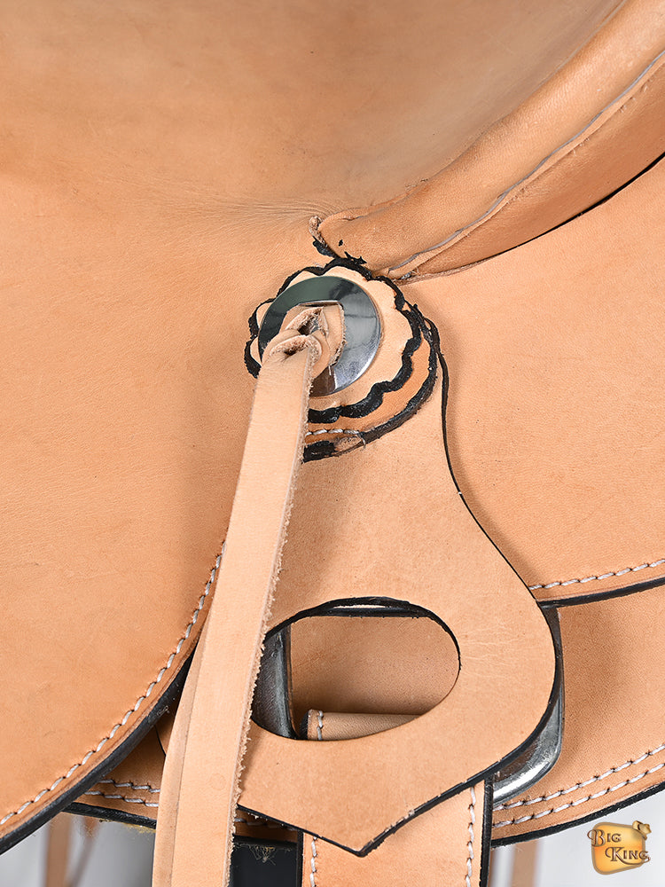 HILASON Western Horse Wade Saddle American Leather Ranch Roping Tan | Hand Tooled & For Horses