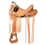 W. H. Wade Saddle American Leather Ranch Roping Tan by Hilason – Cowboy and equestrian accessories