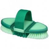 Hunter Green Tough1 Tack Horse Grooming Great Grips Flex Finishing Brush