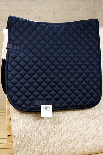 Pony Size Black Horze Prinze Dressage English Cotton Foam Saddle Pad Horse