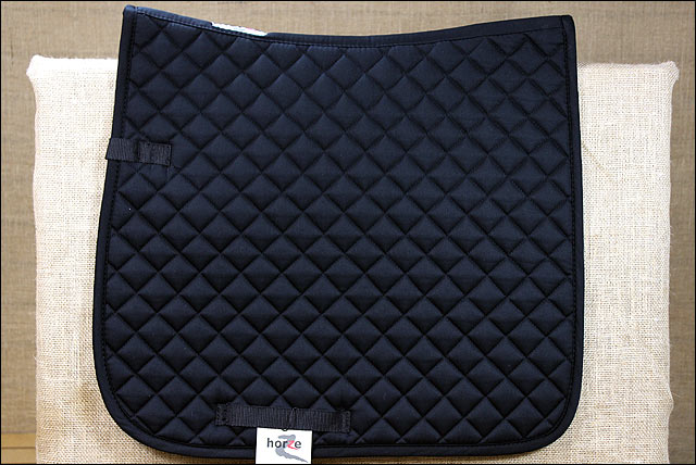 Pony Size Black Horze Prinze Dressage English Cotton Foam Saddle Pad Horse