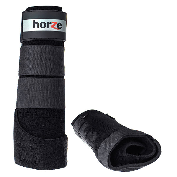 X Large Black Horze Neoprene Prosoft Leg Sport Boots Shock Absorbing Horse Pair