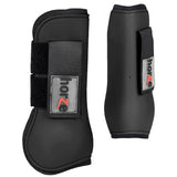 Full Black Horze Leg Neoprene Tendon Fetlock Boots H. Jumping by Hilason – Cowboy and equestrian accessories