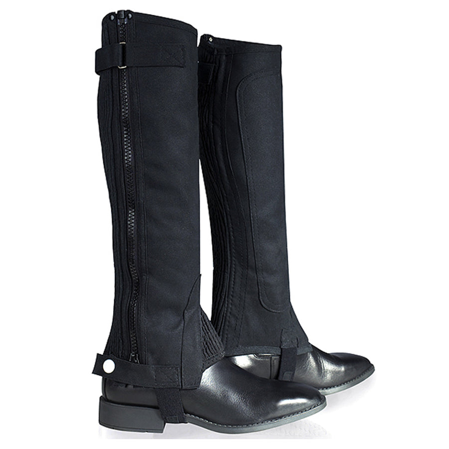 Horze Kids Amara Synthetic Half Chaps - Size:Small Color:Black - Uhorse