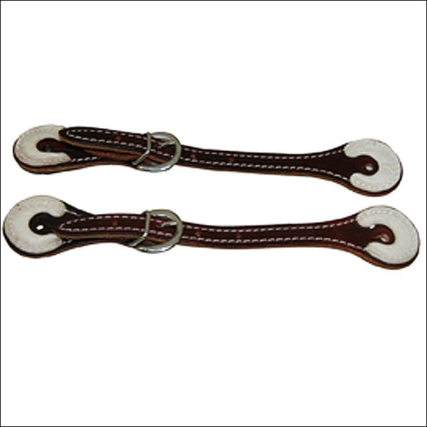 Hilason Burgundy Leather Spur Straps 1 Ply Stitched Skirt Rawhide Trim by Hilason – Cowboy and equestrian accessories