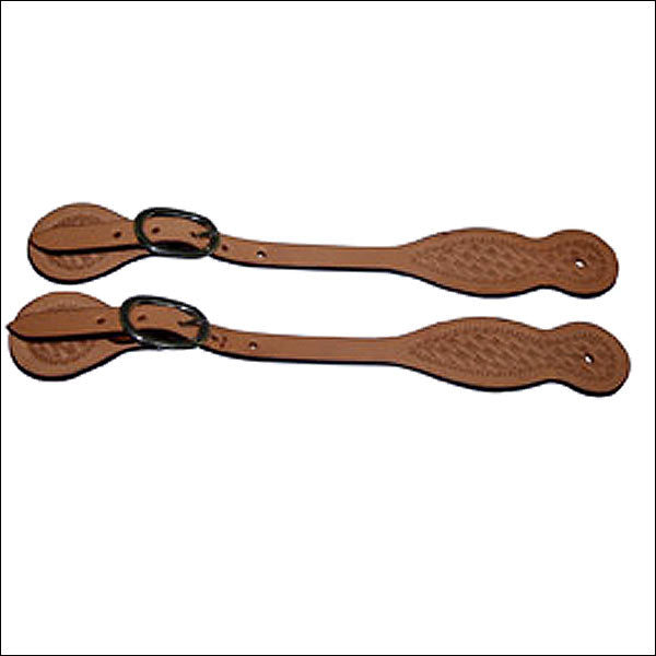 U-180062 Hilason Russet Leather Spur Strap 5/8In Skirt W. Cowboy – by Hilason – Cowboy and equestrian accessories