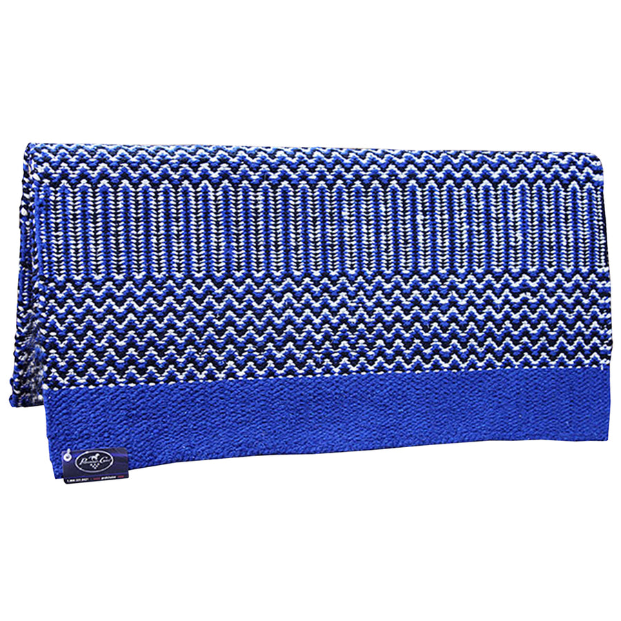 Royal Black Professional Choice Double Weave Navajo Wool Horse Saddle Blanket - Uhorse