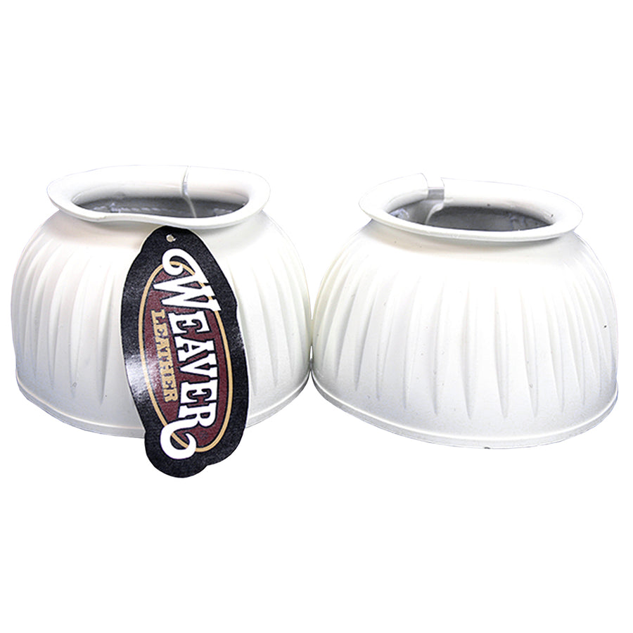 X-Large White Double Hook And Loop Horse Leg Bell Boots - Uhorse