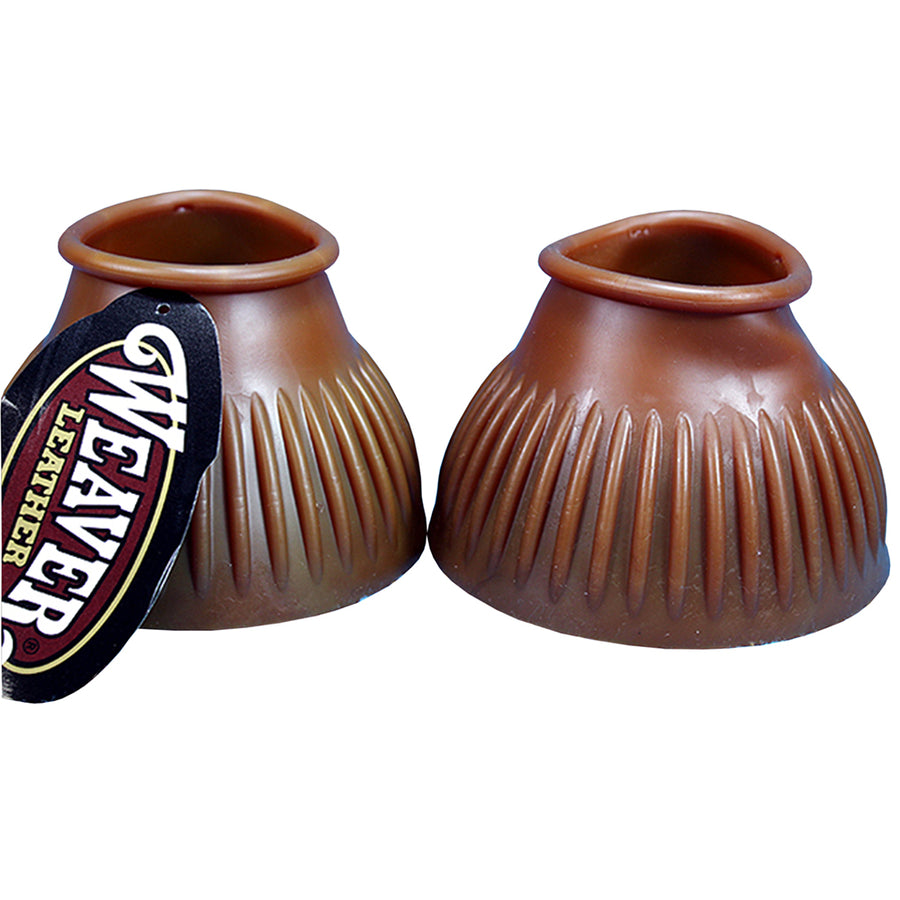 Medium Natural Gum Rubber Horse Leg Bell Boots Western Tack - Uhorse