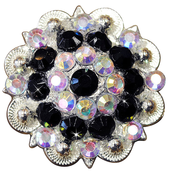 Black Ab Crystals Berry Headstall Saddle Tack Cowgirl Hilason - Uhorse