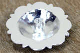HILASON Western Screw Back Concho Capri Blue Ab Crystal Saddle and Color | Slotted Conchos