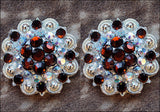 Hilason Topaz Ab Crystal 1-1/4In Berry Concho Rhinestone Saddle Tack