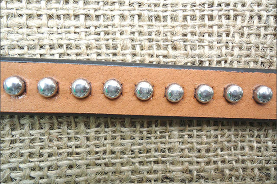 HILASON 28 Inch Western Horse Roping Tie Down Strap Snap Tan Silver Spot| | Leather ties straps for horses