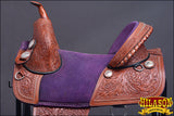 HILASON Western American Leather Trail Barrel Racing Horse Saddle | Horse Saddle | Western Saddle | Treeless Saddle | Saddle for Horses | Horse Leather Saddle