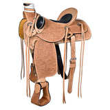 17 In Western Horse Wade Saddle American Leather Ranch Roping Tan Hilason - Uhorse