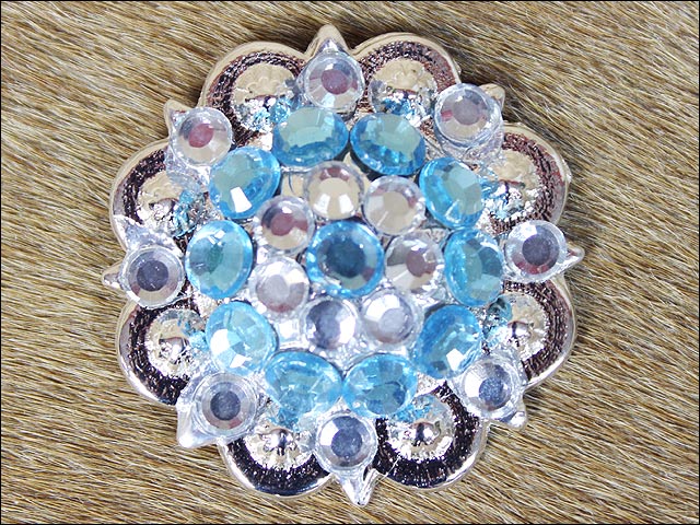 Turquoise Clear Crystal Berry Headstall Saddle Tack Hilason
