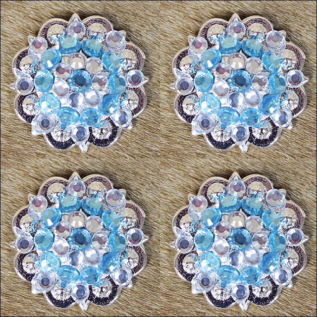 Turquoise Clear Crystal Berry Headstall Saddle Tack Hilason