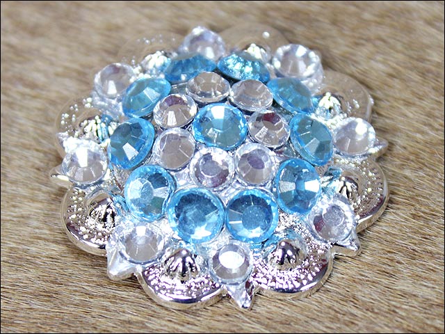 Turquoise Clear Crystal Berry Headstall Saddle Tack Hilason
