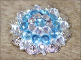 Turquoise Clear Crystal Berry Headstall Saddle Tack Hilason