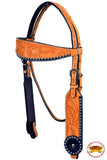 HILASON Western Horse Genuine American Leather Headstall and Breast Collar Set Saddle Tan| Headstall Bridle for Horses Western | Horse Headstall Bridle | Western Headstalls Bridle for Horses