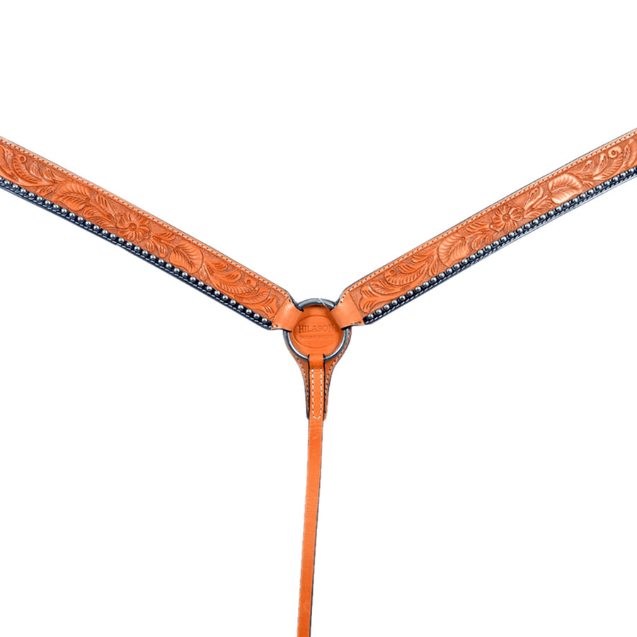 HILASON Western Horse Genuine Leather Headstall Breast Collar Saddle Tan