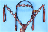 Western Horse Headstall Breast Collar Set Tack American Leather Hilason