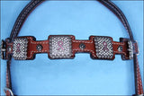 Western Horse Headstall Breast Collar Set Tack American Leather Hilason