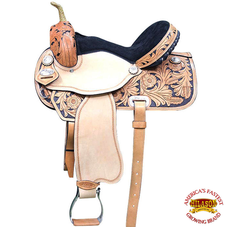 Flex Tree Western Horse Saddle American Leather Trail Barrel - Uhorse