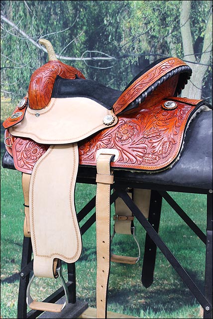 HILASON Flex Tree Western Horse Saddle American Leather Trail Barrel | for Horses