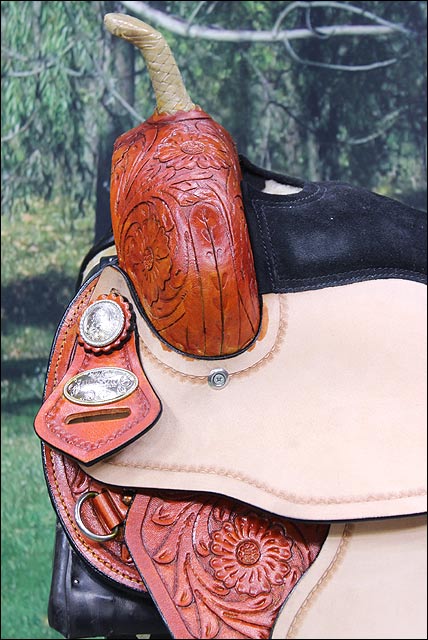 HILASON Flex Tree Western Horse Saddle American Leather Trail Barrel | for Horses