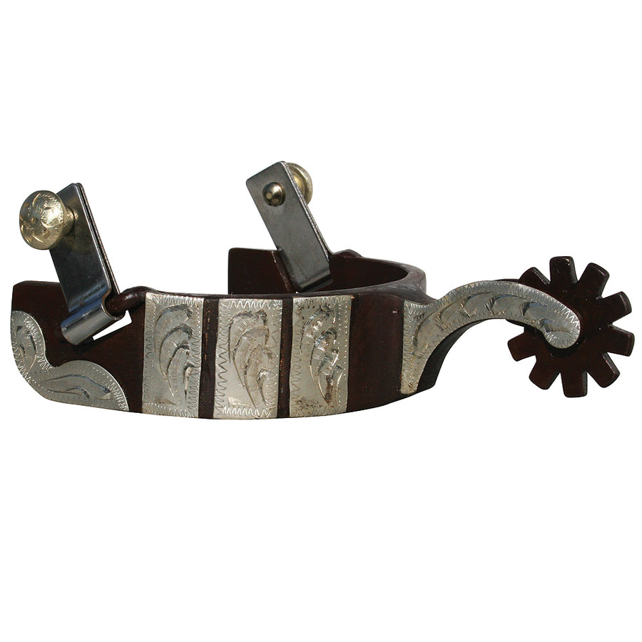 Professional Choice Bob Avila Medium Shank Silver Western Horse Tack Spurs - Hilason