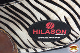 Hilason Western Wool Felt Horse Saddle Pad Zebra Print And Black