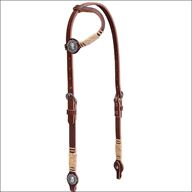 3/4In Flat Single Rein Gn W/Chr by Hilason – Cowboy and equestrian accessories