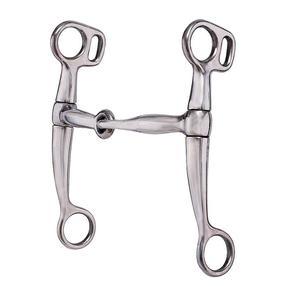 HILASON SS Horse Breaking Bit 5" Training Bit Copper Roller & Swivel Shanks – Professional Schooling Bit for Young Horses
