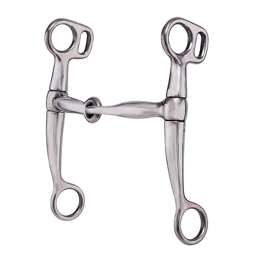 Metal horse bit with curved shanks and rings - Uhorse