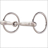 Ah240 Hilason Nickel Plated Malleable Iron Pony Ring Snaffle Mouth Horse Bit