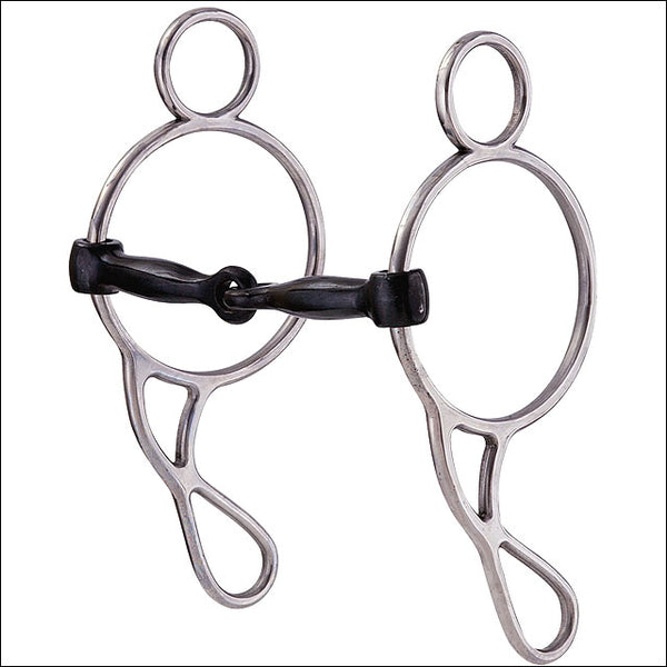 Hilason Stainless Steel Wonder Gag H. Bit Sweet Iron Snaffle Mouth – by Hilason – Cowboy and equestrian accessories