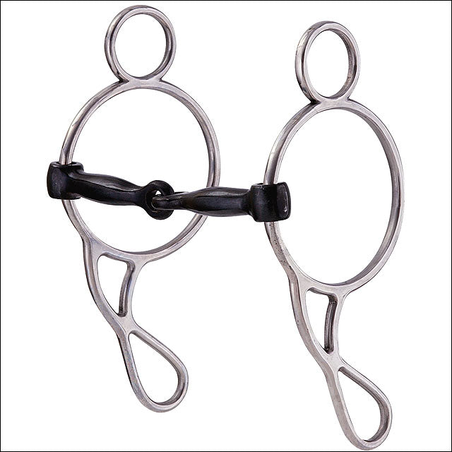 Hilason Stainless Steel Wonder Gag Horse Bit Sweet Iron Snaffle Mouth - Uhorse
